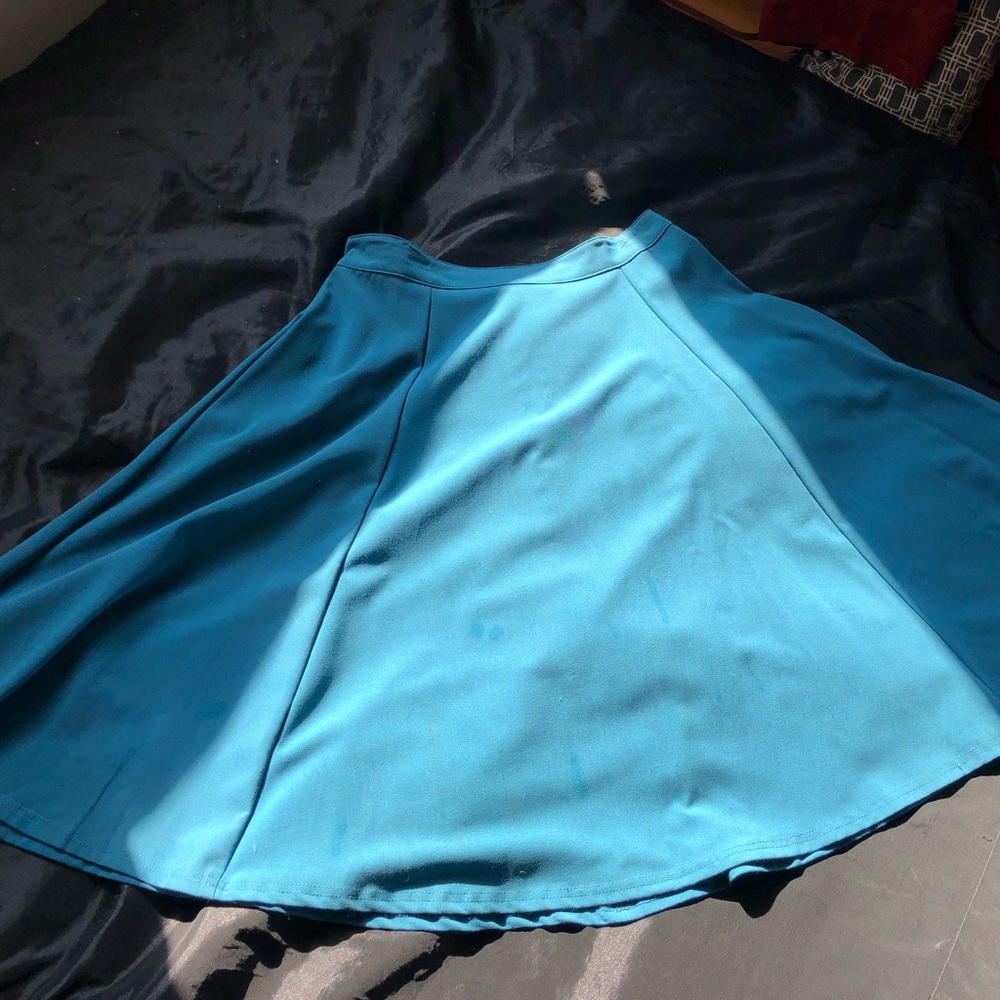 Teal circle skirt